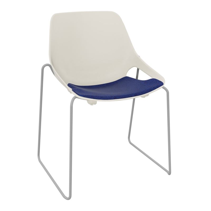 CHAISE ROSALIE PIÉT. TRAINEAU + PLACET B6 - PIED SQ - ASSISE PS