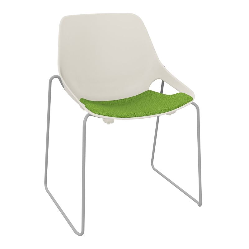 CHAISE ROSALIE PIÉT. TRAINEAU + PLACET PS - PIED SSQ - ASSISE BK