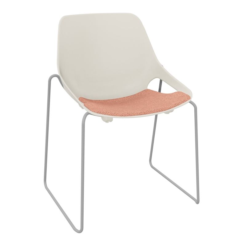 CHAISE ROSALIE PIÉT. TRAINEAU + PLACET PS - PIED SSQ - ASSISE BL