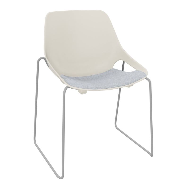 CHAISE ROSALIE PIÉT. TRAINEAU + PLACET PS - PIED SSQ - ASSISE DA