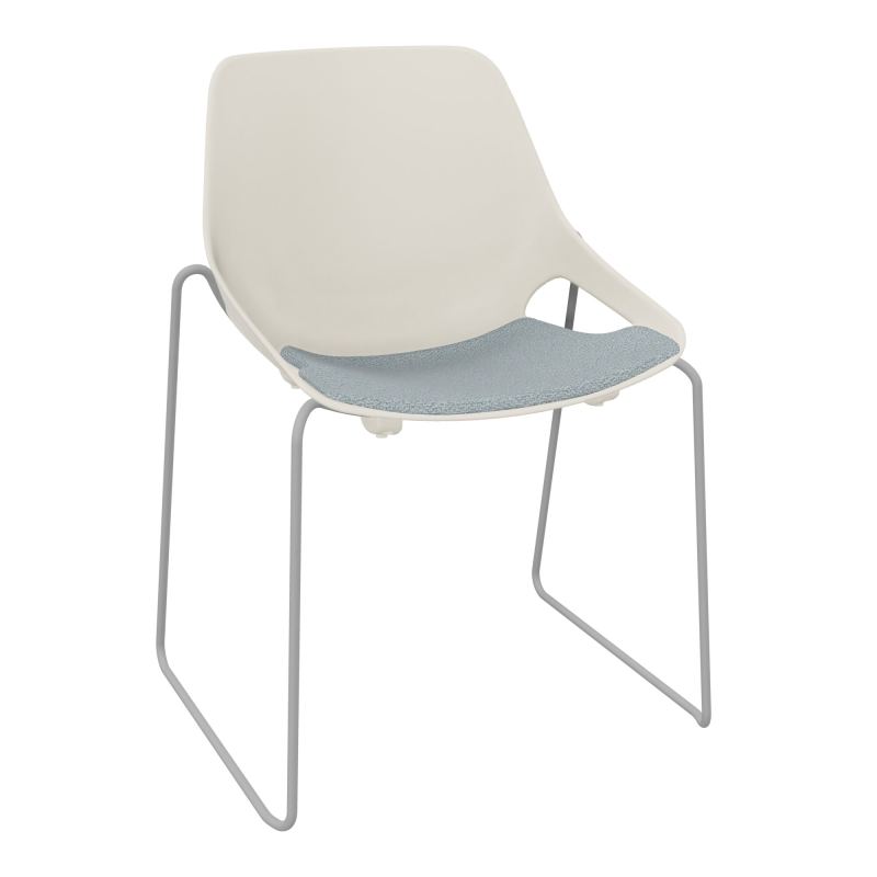 CHAISE ROSALIE PIÉT. TRAINEAU + PLACET KD - PIED SQ - ASSISE PS