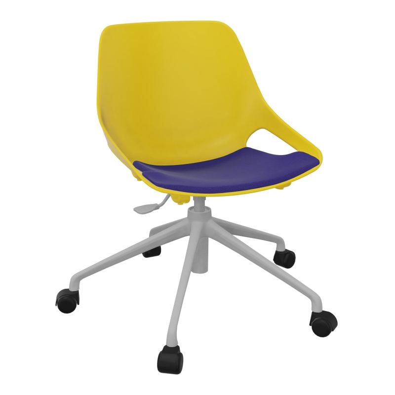 CHAISE ROSALIE PIÉT. ROULETTES + PLACET A3 - PIED SQ - ASSISE PJ