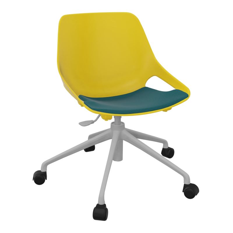 CHAISE ROSALIE PIÉT. ROULETTES + PLACET A4 - PIED SQ - ASSISE PJ