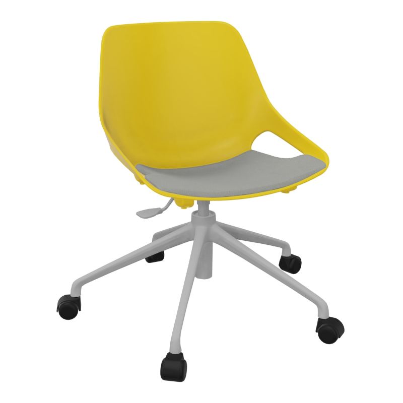 CHAISE ROSALIE PIÉT. ROULETTES + PLACET PJ - PIED SQ - ASSISE CA