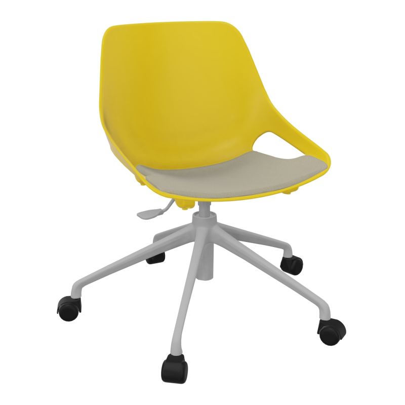 CHAISE ROSALIE PIÉT. ROULETTES + PLACET PJ - PIED SQ - ASSISE CG