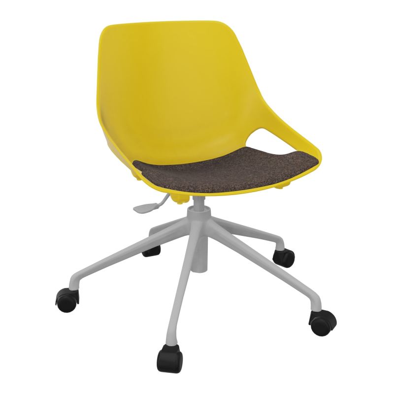 CHAISE ROSALIE PIÉT. ROULETTES + PLACET PJ - PIED SQ - ASSISE DD