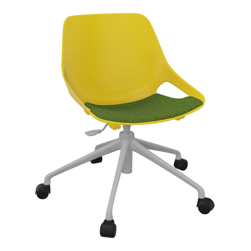 CHAISE ROSALIE PIÉT. ROULETTES + PLACET PJ - PIED SQ - ASSISE DE