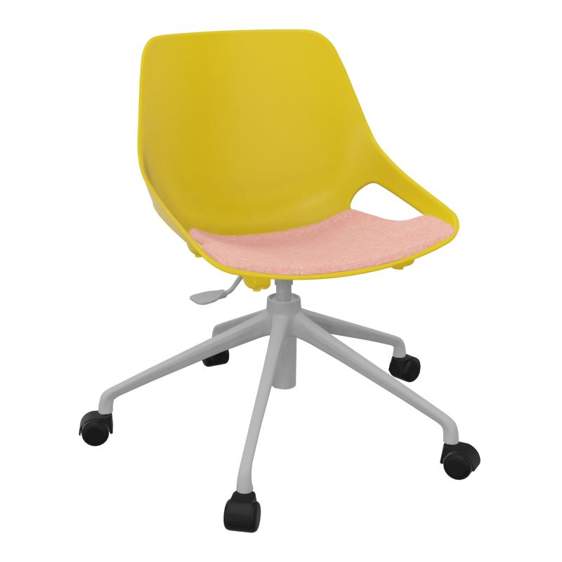 CHAISE ROSALIE PIÉT. ROULETTES + PLACET PJ - PIED SQ - ASSISE DH