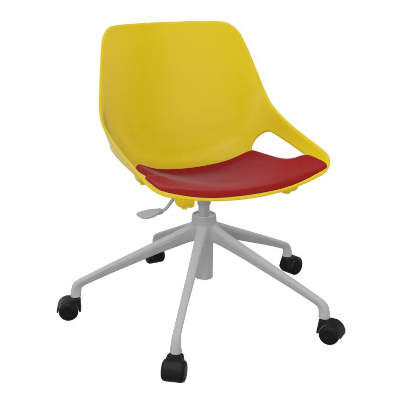 CHAISE ROSALIE PIÉT. ROULETTES + PLACET PJ - PIED SQ - ASSISE E6