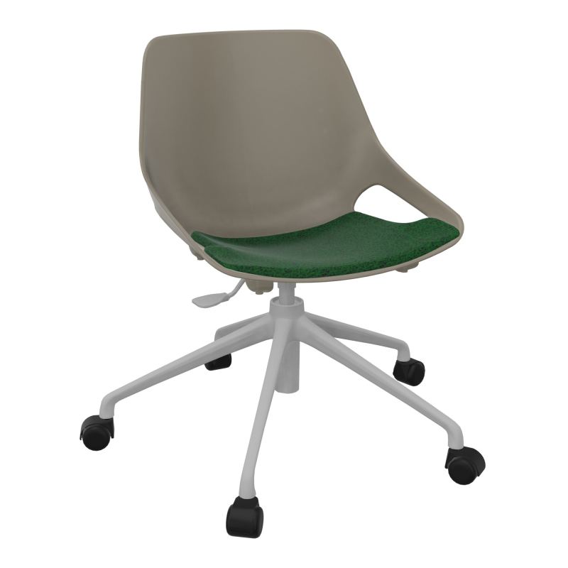 CHAISE ROSALIE PIÉT. ROULETTES + PLACET B2 - PIED SQ - ASSISE PQ