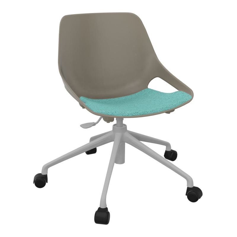CHAISE ROSALIE PIÉT. ROULETTES + PLACET PQ - PIED SQ - ASSISE BG