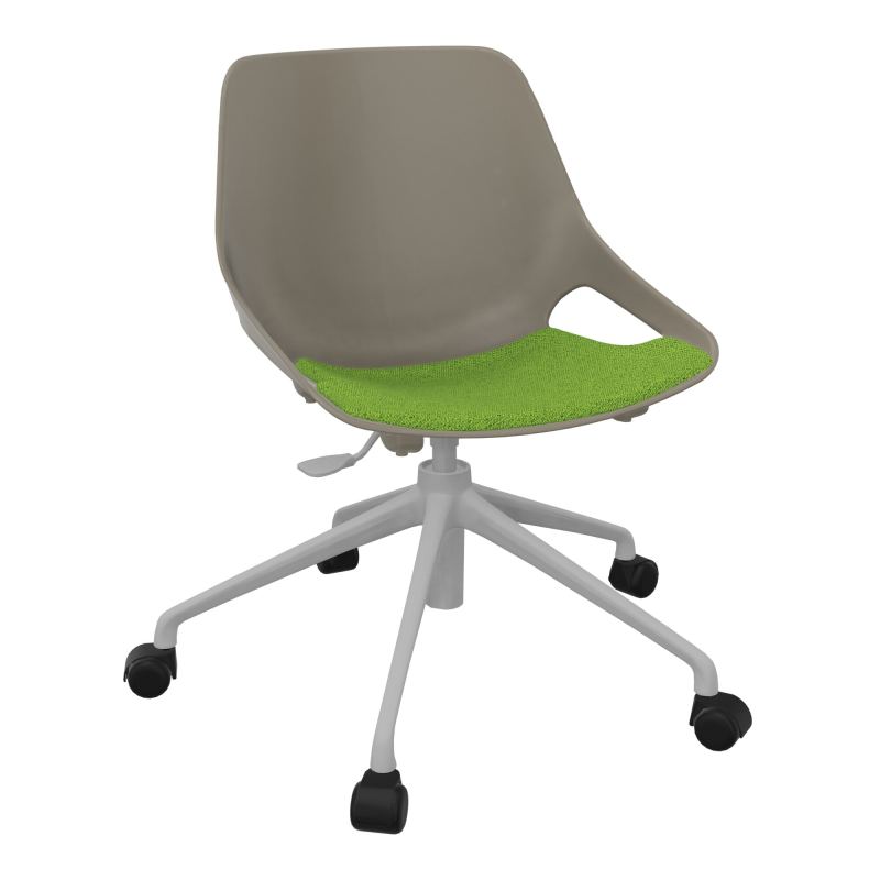 CHAISE ROSALIE PIÉT. ROULETTES + PLACET PQ - PIED SQ - ASSISE BK
