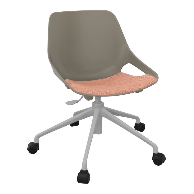 CHAISE ROSALIE PIÉT. ROULETTES + PLACET PQ - PIED SQ - ASSISE BL