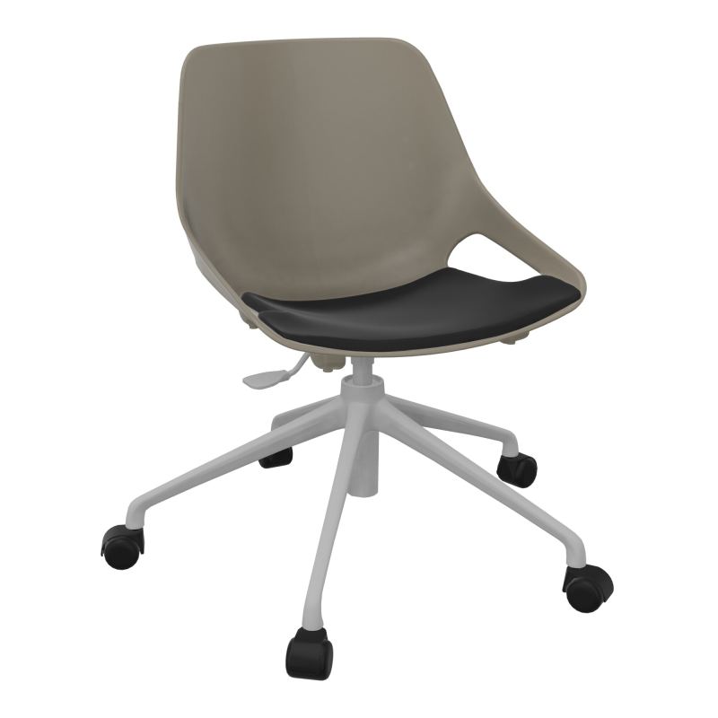 CHAISE ROSALIE PIÉT. ROULETTES + PLACET PQ - PIED SQ - ASSISE CB