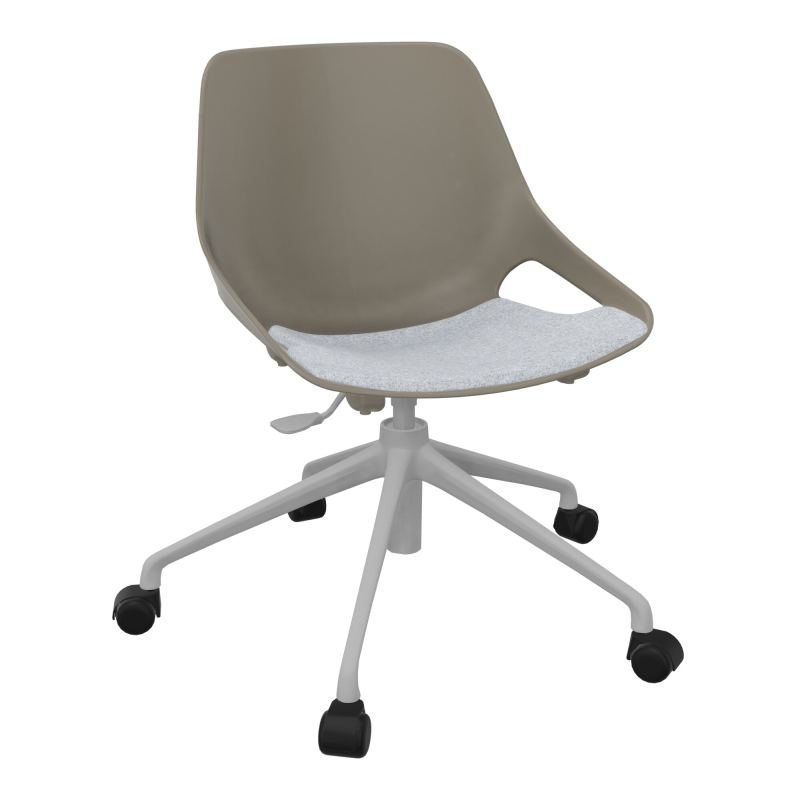 CHAISE ROSALIE PIÉT. ROULETTES + PLACET PQ - PIED SQ - ASSISE DA