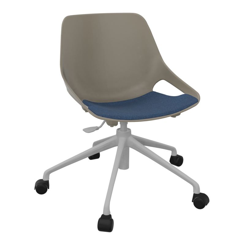 CHAISE ROSALIE PIÉT. ROULETTES + PLACET PQ - PIED SQ - ASSISE DC