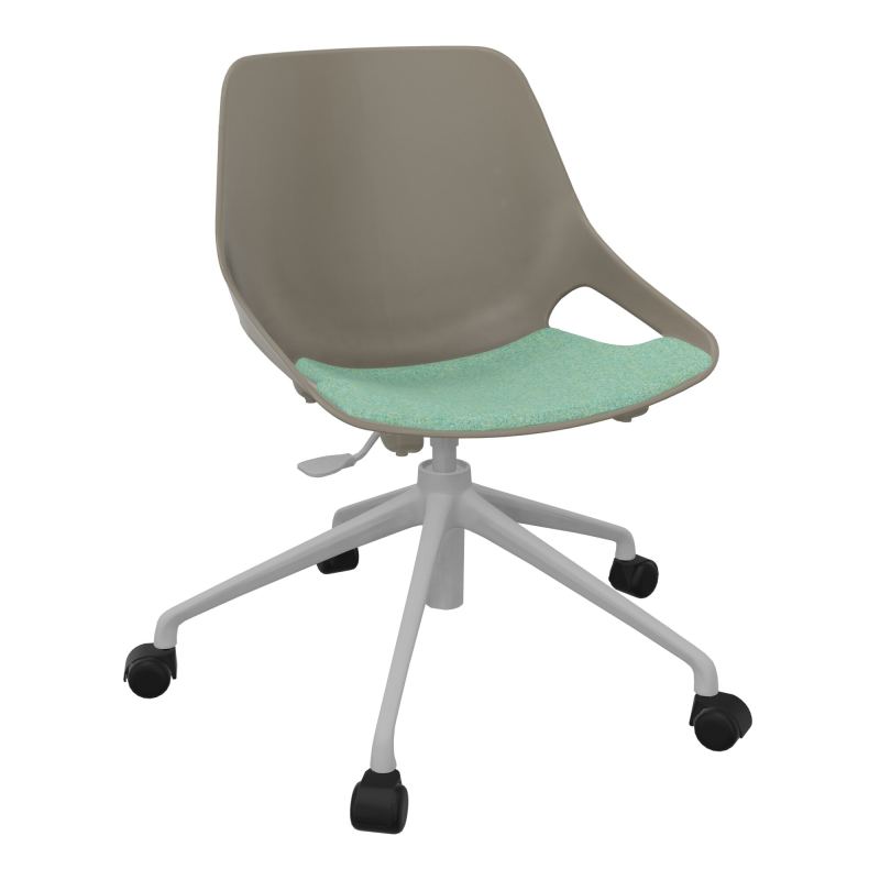 CHAISE ROSALIE PIÉT. ROULETTES + PLACET PQ - PIED SQ - ASSISE DF