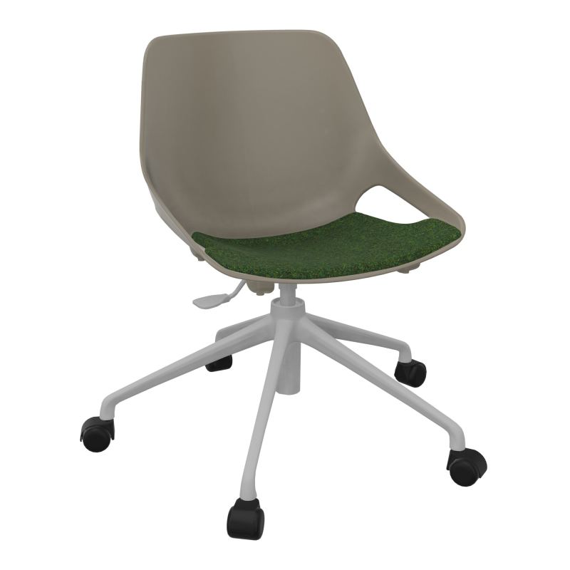CHAISE ROSALIE PIÉT. ROULETTES + PLACET PQ - PIED SQ - ASSISE DG