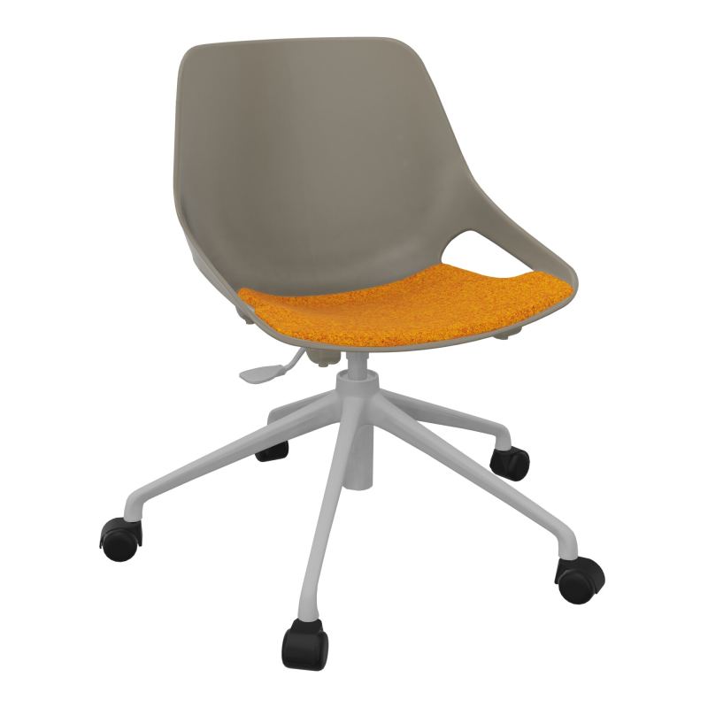 CHAISE ROSALIE PIÉT. ROULETTES + PLACET PQ - PIED SQ - ASSISE DI