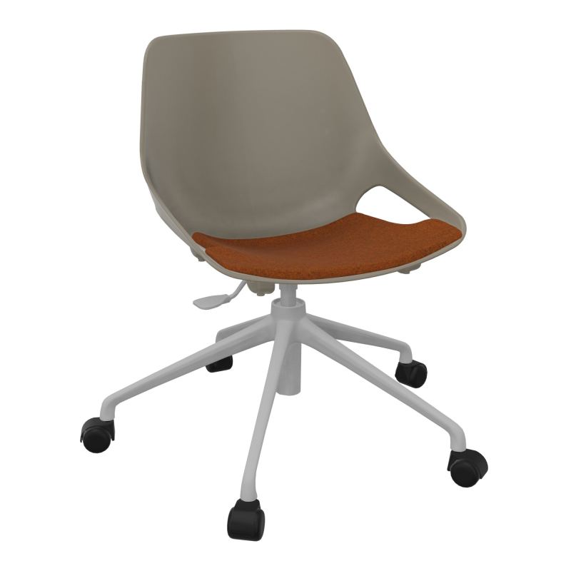 CHAISE ROSALIE PIÉT. ROULETTES + PLACET PQ - PIED SQ - ASSISE DZ