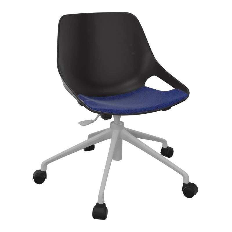 CHAISE ROSALIE PIÉT. ROULETTES + PLACET B6 - PIED SQ - ASSISE PR