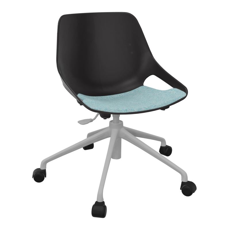 CHAISE ROSALIE PIÉT. ROULETTES + PLACET PR - PIED SQ - ASSISE CJ
