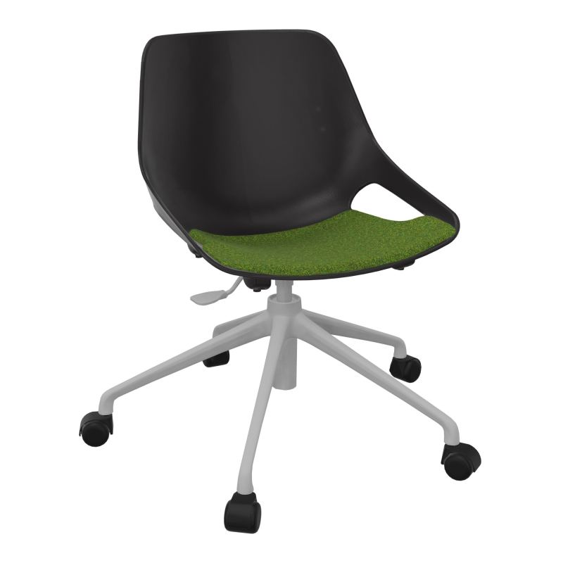 CHAISE ROSALIE PIÉT. ROULETTES + PLACET PR - PIED SQ - ASSISE DE