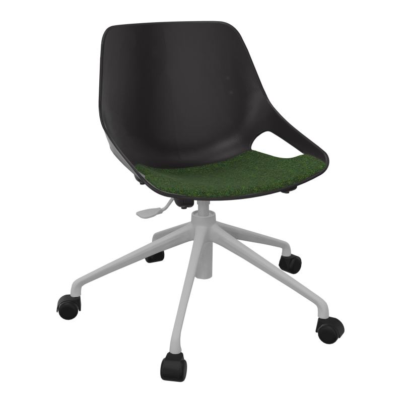CHAISE ROSALIE PIÉT. ROULETTES + PLACET PR - PIED SQ - ASSISE DG
