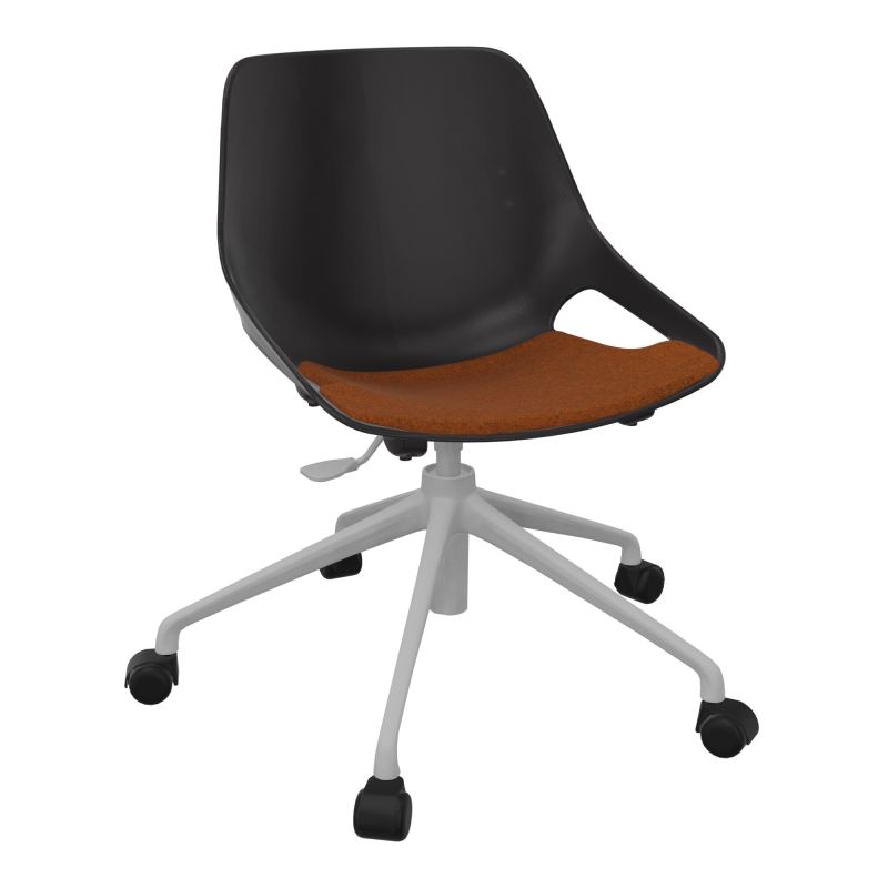 CHAISE ROSALIE PIÉT. ROULETTES + PLACET PR - PIED SQ - ASSISE DZ