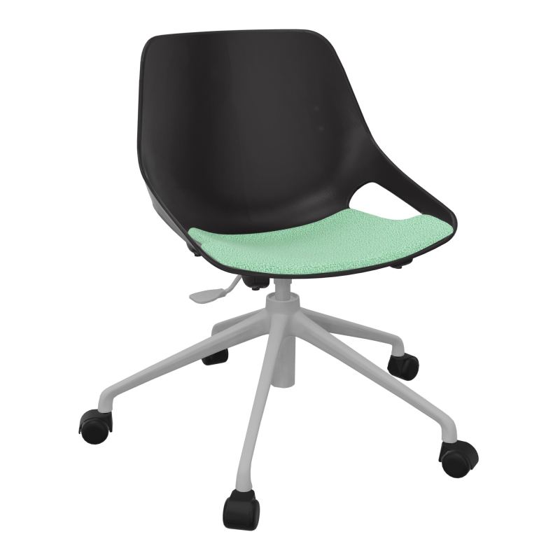 CHAISE ROSALIE PIÉT. ROULETTES + PLACET PR - PIED SQ - ASSISE E4