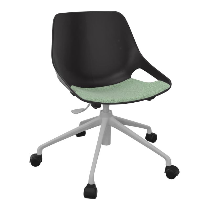 CHAISE ROSALIE PIÉT. ROULETTES + PLACET PR - PIED SQ - ASSISE E7