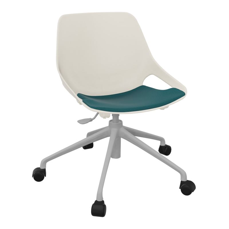 CHAISE ROSALIE PIÉT. ROULETTES + PLACET A4 - PIED SQ - ASSISE PS