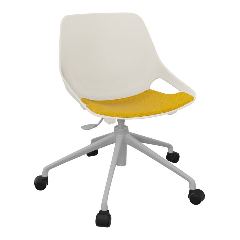 CHAISE ROSALIE PIÉT. ROULETTES + PLACET A5 - PIED SQ - ASSISE PS