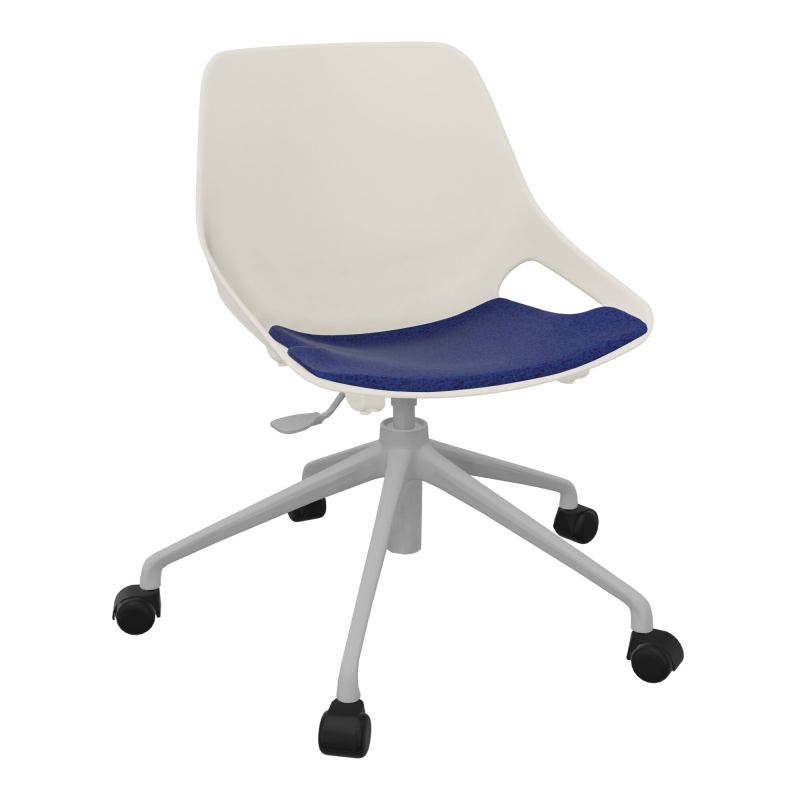 CHAISE ROSALIE PIÉT. ROULETTES + PLACET B6 - PIED SQ - ASSISE PS