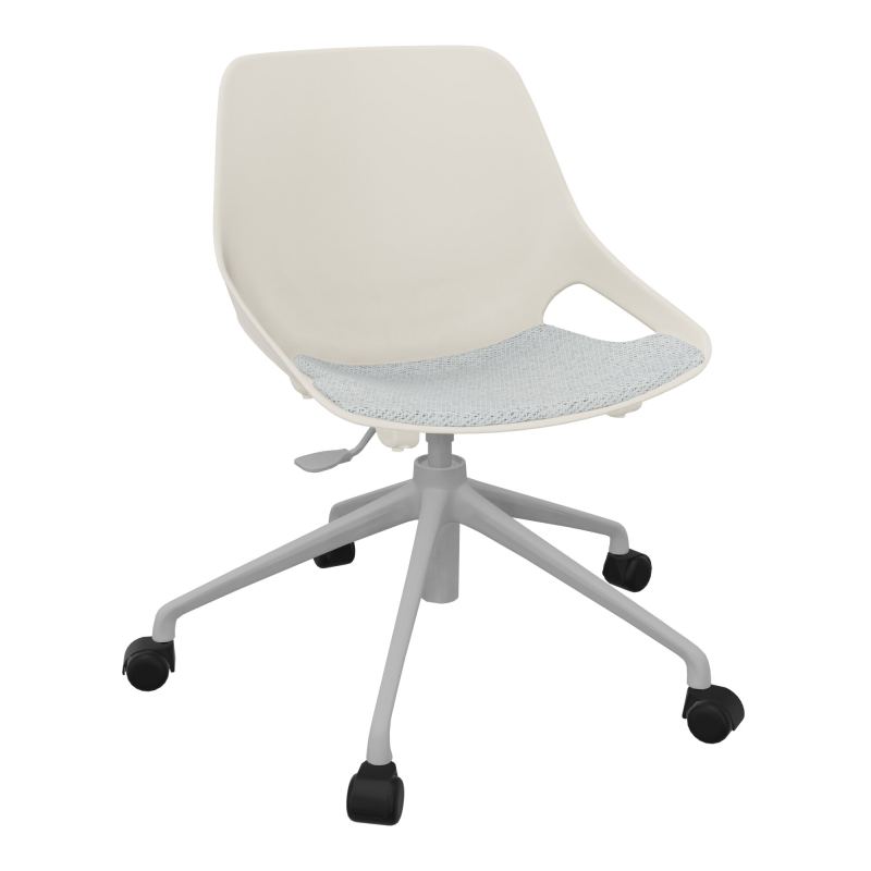 CHAISE ROSALIE PIÉT. ROULETTES + PLACET PS - PIED SQ - ASSISE BC