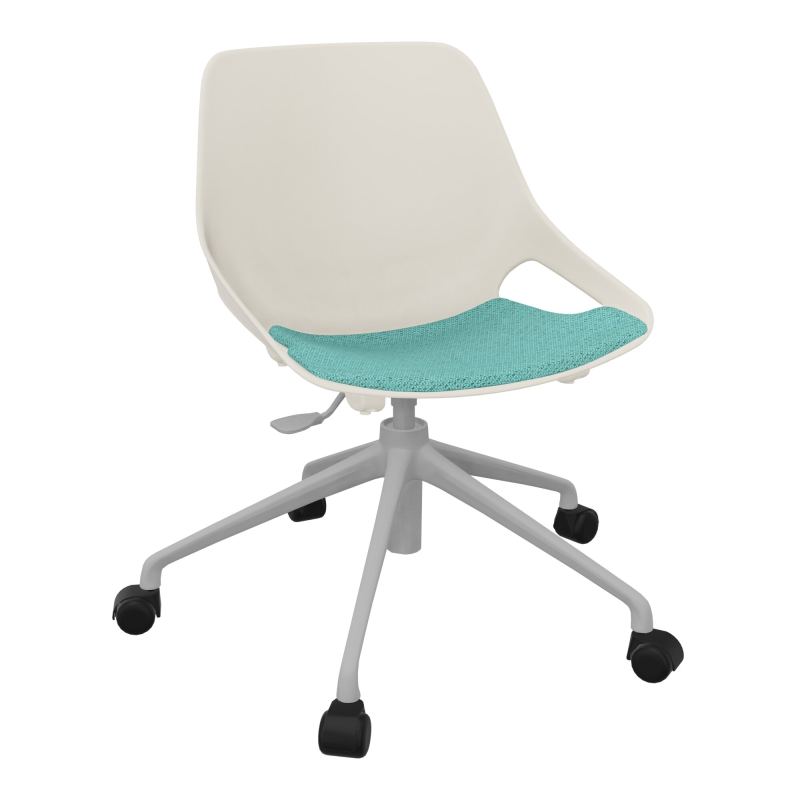 CHAISE ROSALIE PIÉT. ROULETTES + PLACET PS - PIED SQ - ASSISE BG