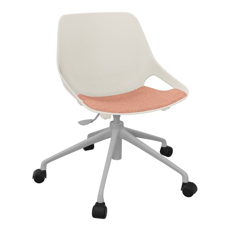 CHAISE ROSALIE PIÉT. ROULETTES + PLACET PS - PIED SQ - ASSISE BL
