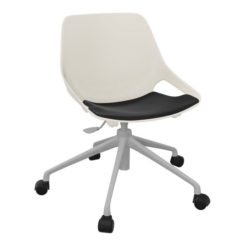 CHAISE ROSALIE PIÉT. ROULETTES + PLACET PS - PIED SQ - ASSISE CB