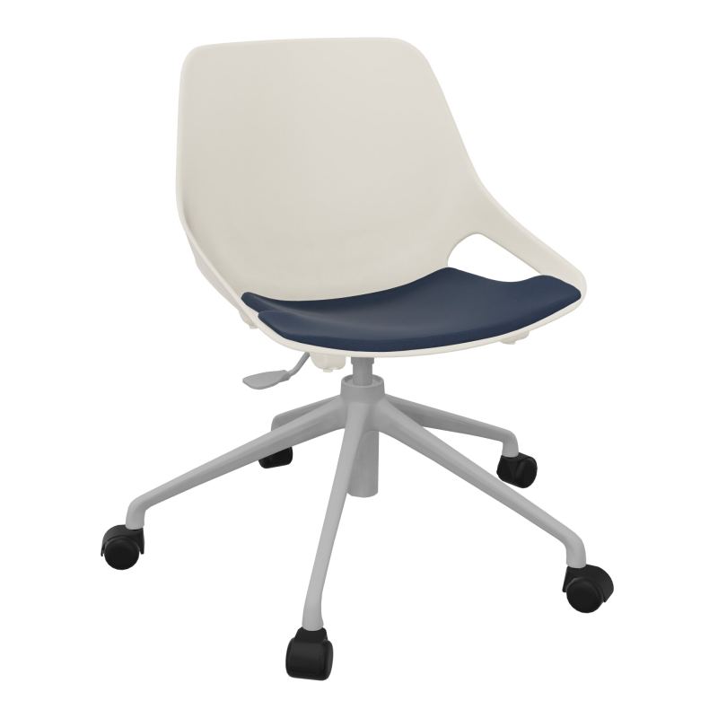 CHAISE ROSALIE PIÉT. ROULETTES + PLACET PS - PIED SQ - ASSISE CC