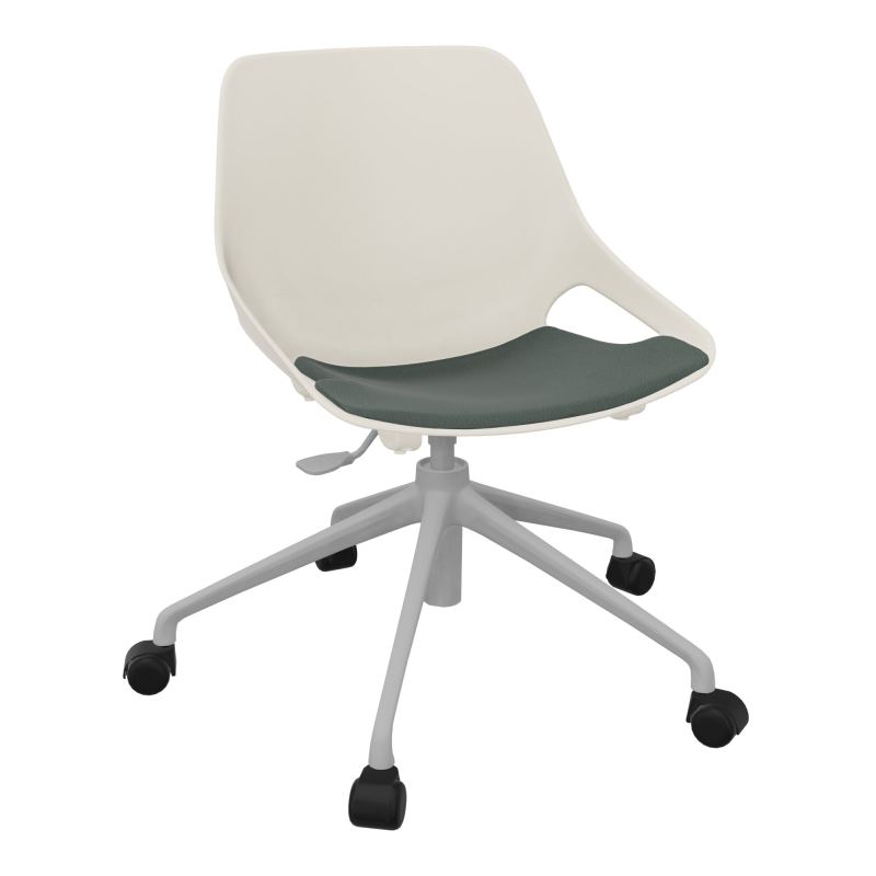 CHAISE ROSALIE PIÉT. ROULETTES + PLACET PS - PIED SQ - ASSISE CF