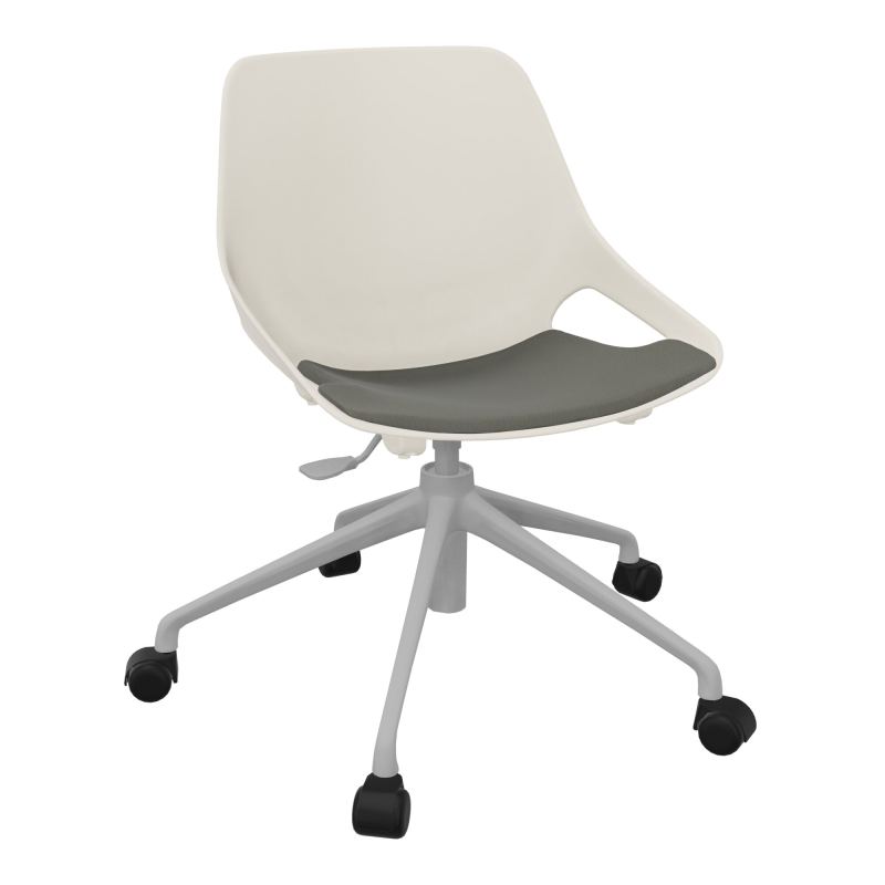CHAISE ROSALIE PIÉT. ROULETTES + PLACET PS - PIED SQ - ASSISE CH