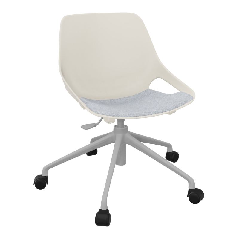 CHAISE ROSALIE PIÉT. ROULETTES + PLACET PS - PIED SQ - ASSISE DA
