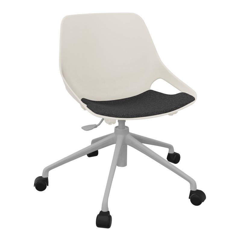 CHAISE ROSALIE PIÉT. ROULETTES + PLACET PS - PIED SQ - ASSISE DB