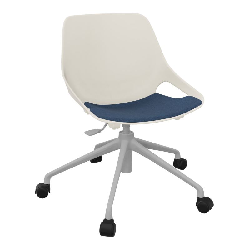 CHAISE ROSALIE PIÉT. ROULETTES + PLACET PS - PIED SQ - ASSISE DC