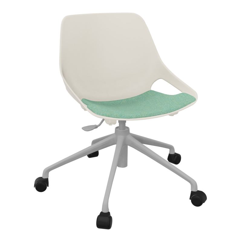 CHAISE ROSALIE PIÉT. ROULETTES + PLACET PS - PIED SQ - ASSISE DF