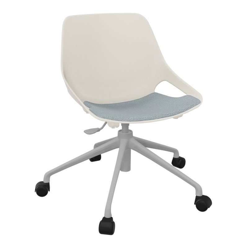 CHAISE ROSALIE PIÉT. ROULETTES + PLACET KD - PIED SQ - ASSISE PS