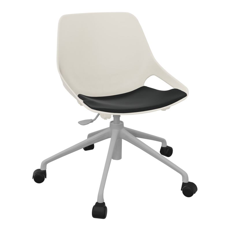 CHAISE ROSALIE PIÉT. ROULETTES + PLACET KE - PIED SQ - ASSISE PS