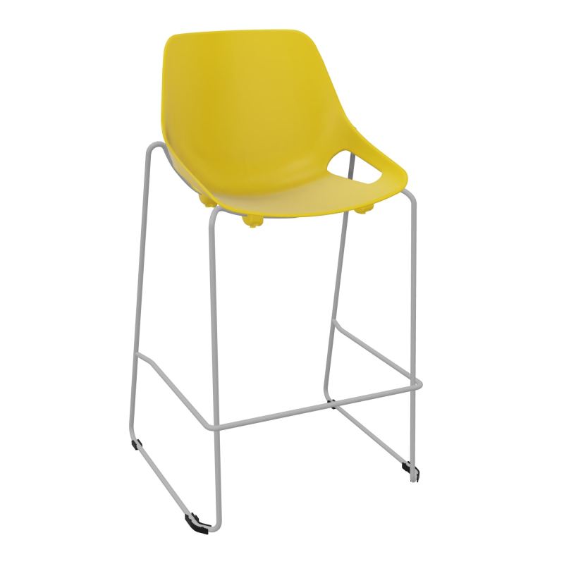 TABOURET HAUT ROSALIE SANS PLACET - PIED SQ - ASSISE PJ