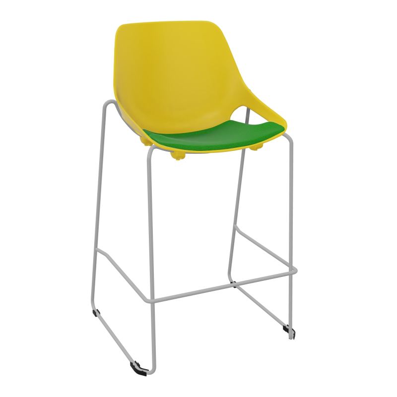 TABOURET HAUT ROSALIE + PLACET A1 - PIED SQ - ASSISE PJ