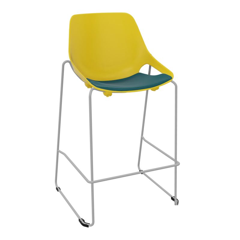 TABOURET HAUT ROSALIE + PLACET A4 - PIED SQ - ASSISE PJ
